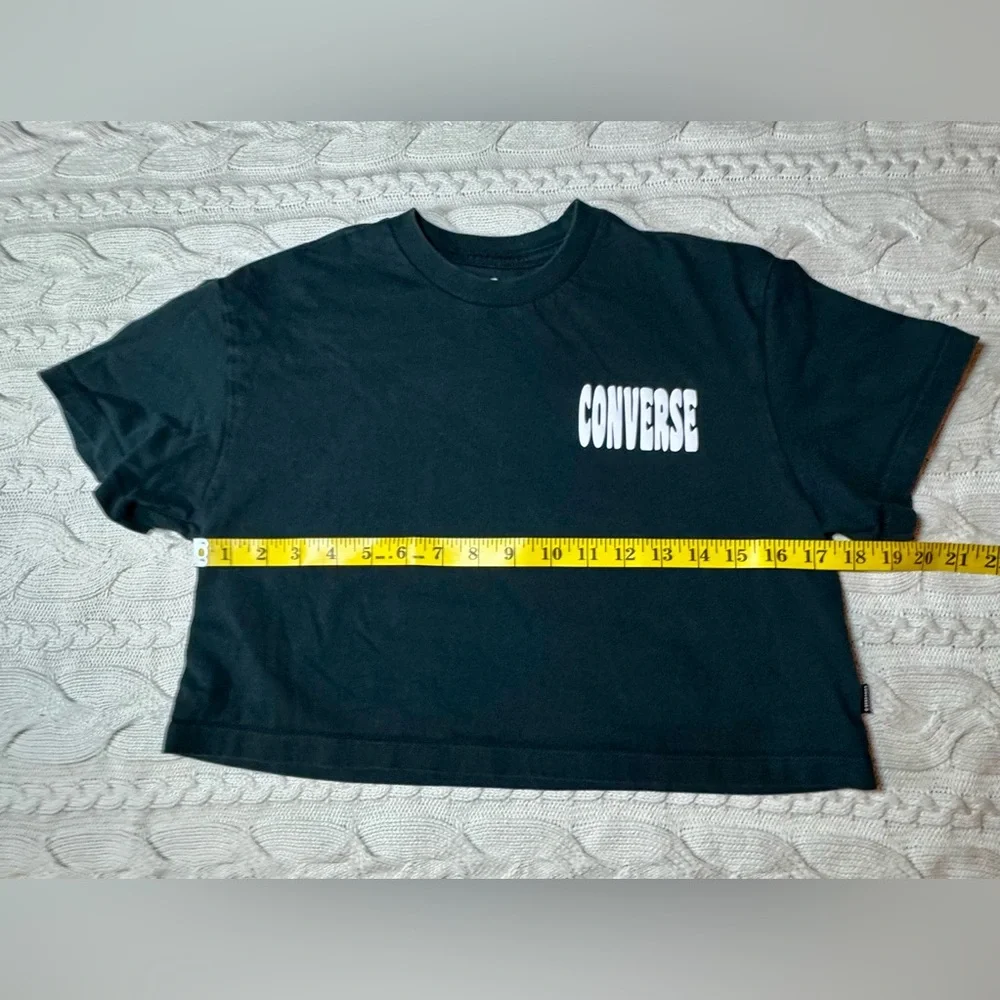 Converse Black Logo Cropped Tee #1039 - Picture 8 of 11